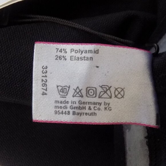 Item M6 Shapewear Leggings Black Opaque High Waist Size Medium - Picture 6 of 6